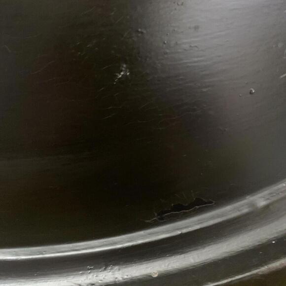 VTG Large Folk Art Toleware Tray Black Hand Painted Fruit 22x17.5” AAFA Cottage - Picture 4 of 12